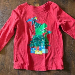 Cat & Jack Christmas Dinosaur Graphic Tee